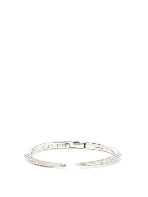 Matchesfashion.com Shaun Leane - Sabre Diamond & 18kt White-gold Cuff - Mens - White Gold