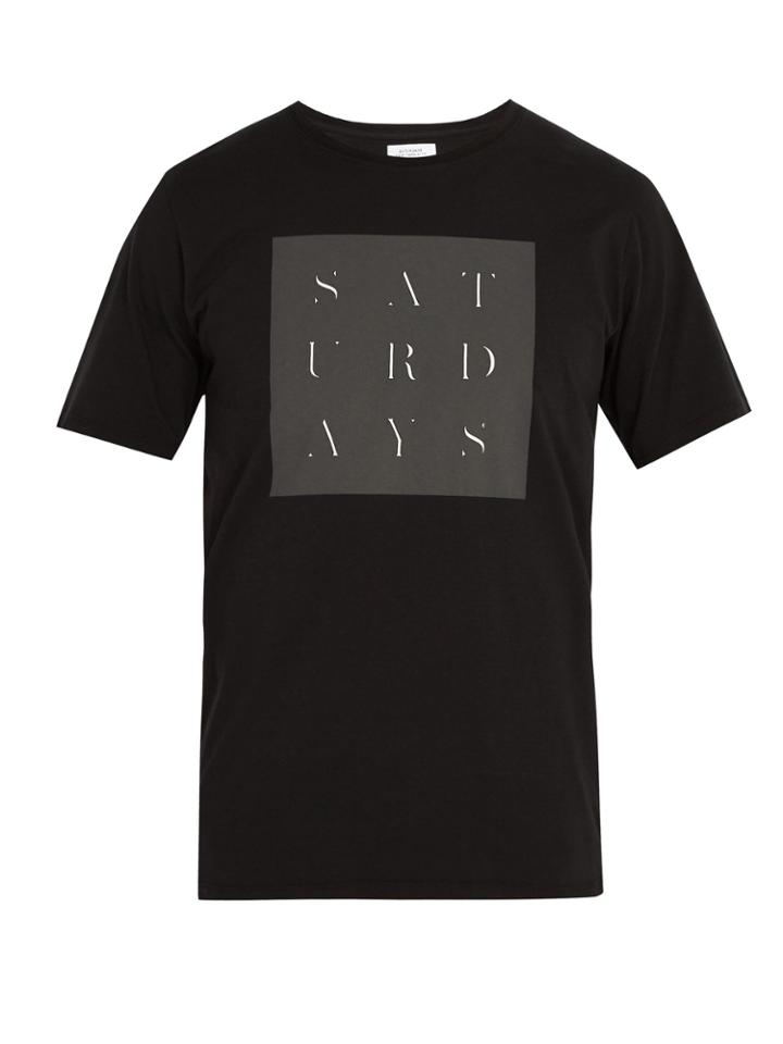 Saturdays Nyc Stencil Grid Printed-cotton T-shirt