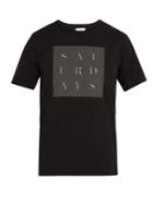 Saturdays Nyc Stencil Grid Printed-cotton T-shirt