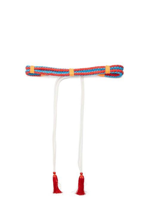 Matchesfashion.com Love Binetti - Self Tie Braided Belt - Womens - Orange