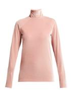 Matchesfashion.com Haider Ackermann - High Neck Velvet Top - Womens - Pink