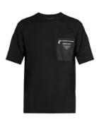 Matchesfashion.com Prada - Shell Panelled Cotton Jersey T Shirt - Mens - Black