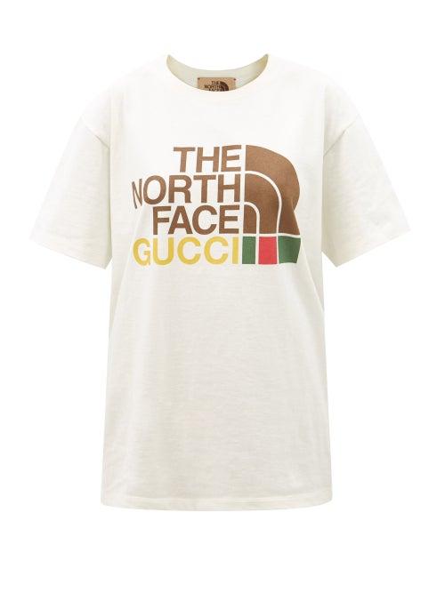 Gucci - X The North Face Logo-print Cotton-jersey T-shirt - Womens - Ivory