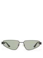 Matchesfashion.com Balenciaga - Logo-debossed Angular D-frame Sunglasses - Mens - Black