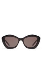Matchesfashion.com Saint Laurent - Pentagonal Acetate Sunglasses - Womens - Black