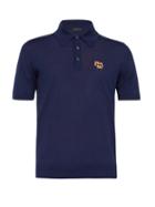 Matchesfashion.com Prada - Logo Jacquard Wool Blend Polo Shirt - Mens - Dark Blue