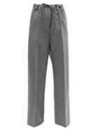 Matchesfashion.com Jil Sander - Felted Wool Blend Trousers - Womens - Grey