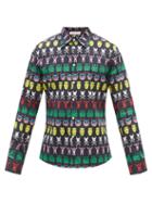 Walter Van Beirendonck - Abstract-print Cotton-poplin Shirt - Mens - Black