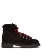 Matchesfashion.com Valentino - Rockstud Embellished Suede Hiking Boots - Womens - Black