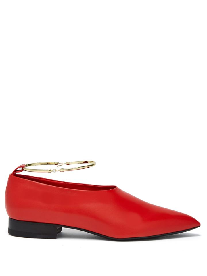 Jil Sander High-cut Leather Flats