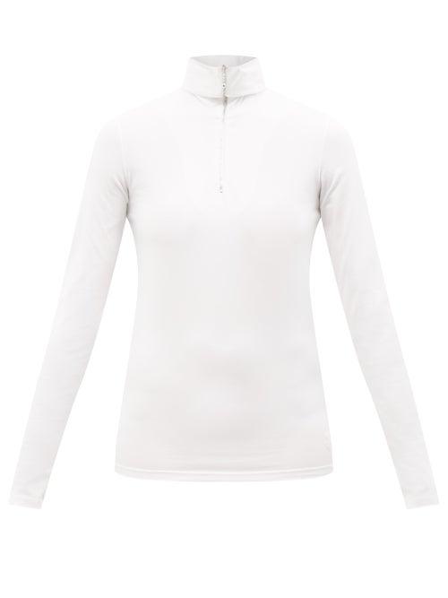 Jil Sander - High-neck Cotton-blend Jersey Top - Womens - White