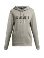 Matchesfashion.com Rodarte - Radarte Cotton Blend Hooded Sweatshirt - Womens - Grey Multi