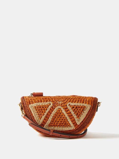 Anya Hindmarch - Orange Woven-raffia Cross-body Bag - Womens - Orange