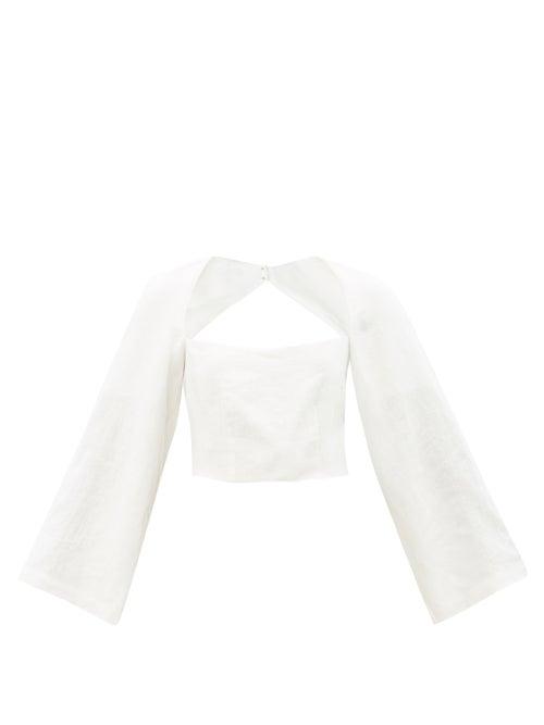 Mara Hoffman - Julia Cutout-back Hemp Top - Womens - White