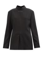 Mm6 Maison Margiela - Pinstriped Tailored Top - Womens - Black