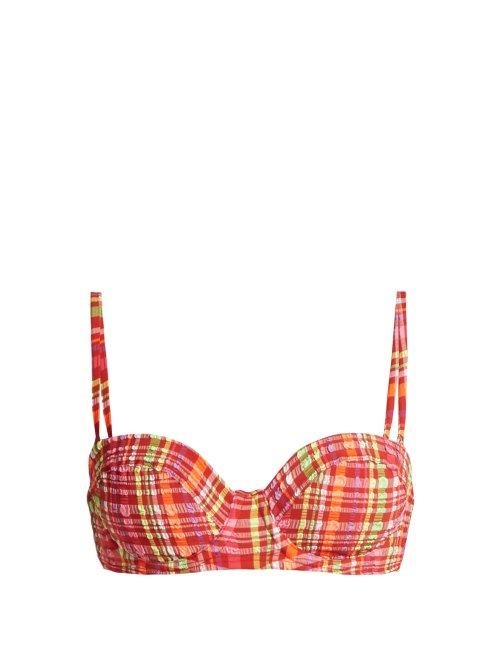 Matchesfashion.com Diane Von Furstenberg - Demi Cup Bikini Top - Womens - Red Multi