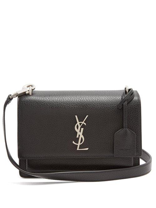 Matchesfashion.com Saint Laurent - Sunset Medium Leather Cross Body Bag - Womens - Black
