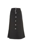 A.w.a.k.e. Diamante Button-detail Skirt