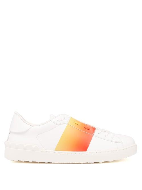 Matchesfashion.com Valentino Garavani - Rockstud Leather Trainers - Mens - White Multi