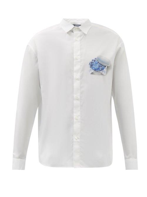 Jacquemus - Simon Candy-print Cotton-poplin Shirt - Mens - White