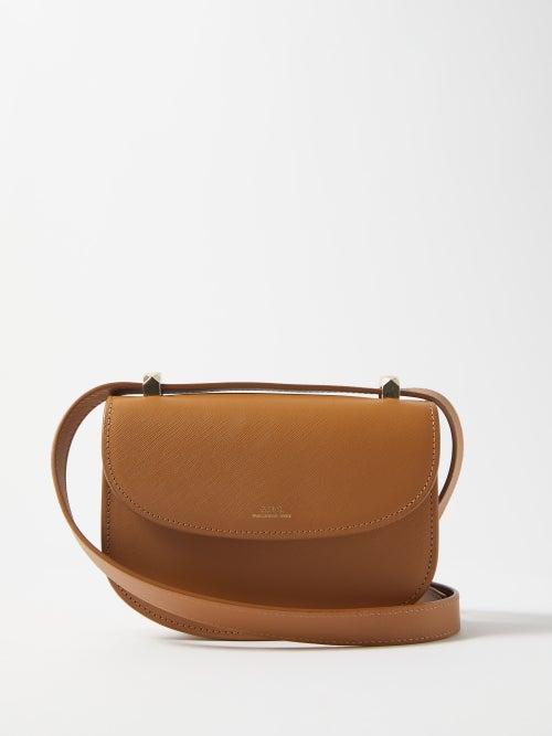 A.p.c. - Genve Mini Saffiano-leather Shoulder Bag - Womens - Beige