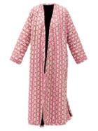 Matchesfashion.com Muzungu Sisters - Tatiana Botanical-print Linen Coat - Womens - Pink Multi