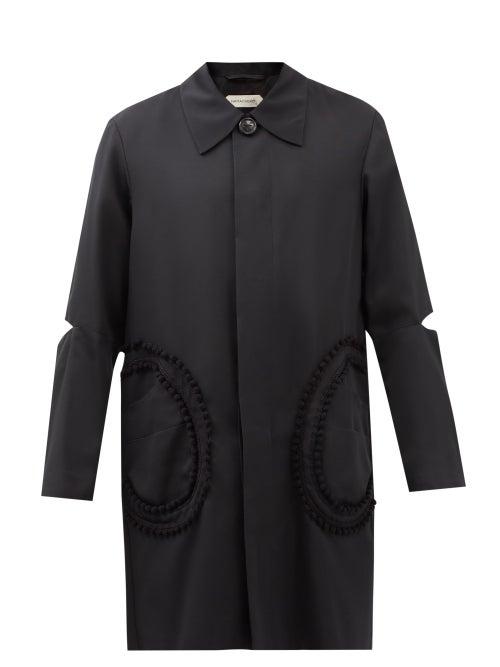Namacheko - Zirrugat Cutout Pompom-trim Coat - Mens - Black