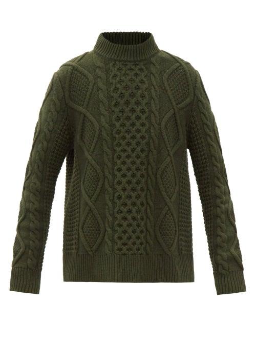 Erdem - Sophia Cable-knit Sweater - Womens - Green
