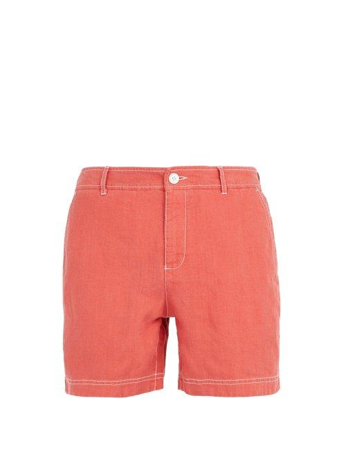 Matchesfashion.com Orlebar Brown - Raine Linen Shorts - Mens - Orange