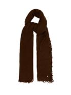 Matchesfashion.com Ann Demeulemeester - Frayed Edge Cashmere Scarf - Womens - Brown