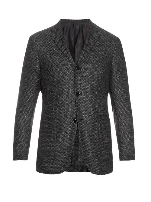 Ermenegildo Zegna Single-breasted Wool And Silk-blend Blazer