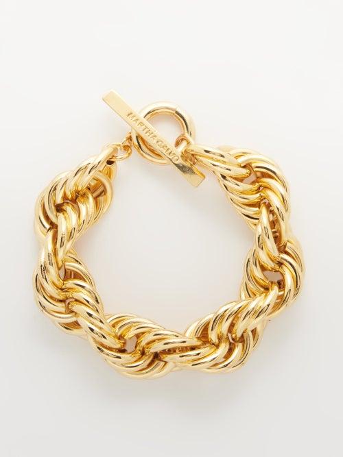 Joolz By Martha Calvo - Amina 14kt Gold-plated Bracelet - Womens - Yellow Gold
