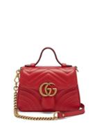Matchesfashion.com Gucci - Gg Marmont Quilted Leather Cross Body Bag - Womens - Red