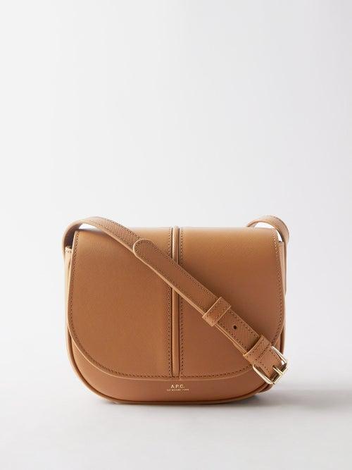 A.p.c. - Betty Saffiano-leather Cross-body Bag - Womens - Beige