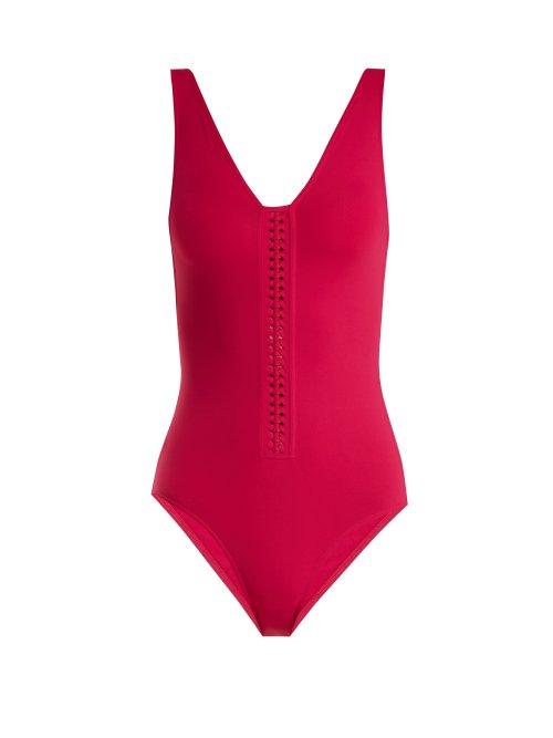 Matchesfashion.com Eres - Cassette V Neck Swimsuit - Womens - Pink