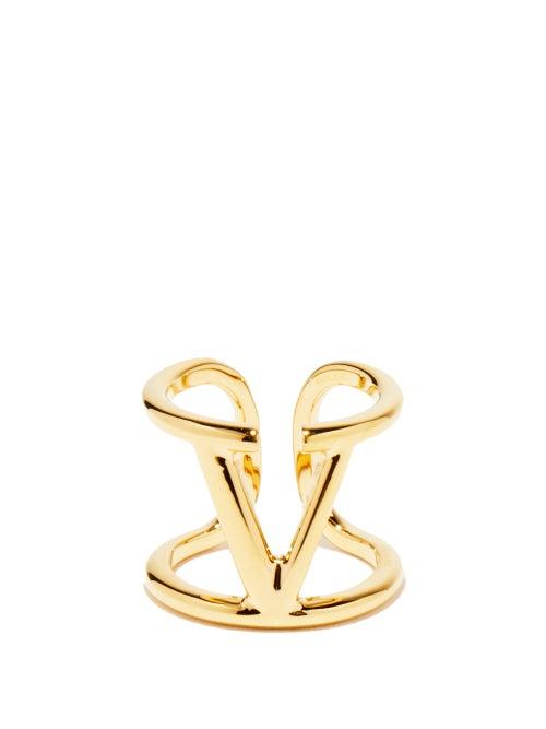 Ladies Jewellery Valentino Garavani - V-logo Ring - Womens - Gold