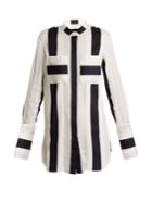 Adam Lippes Striped-jacquard Cotton-blend Shirt