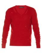Alexander Mcqueen Distressed V-neck Sweater