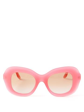 Lapima - Mafalda Oversized Square Acetate Sunglasses - Womens - Pink