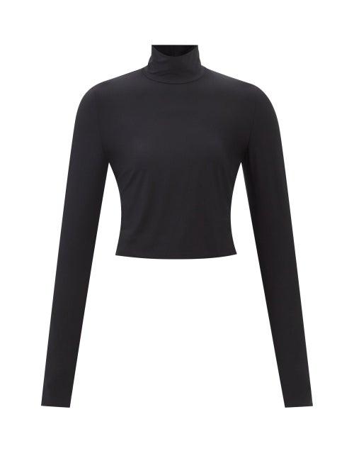 Commando - Butter High-neck Modal-blend Jersey Top - Womens - Black
