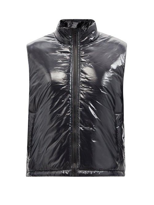 Acne Studios - Ogando Face-patch Lacquered-shell Gilet - Womens - Black