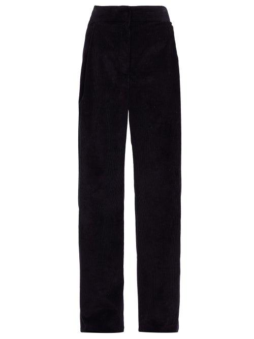Matchesfashion.com The Row - Caylan High-rise Corduroy Wide-leg Trousers - Womens - Black