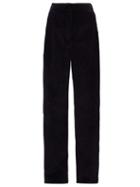 Matchesfashion.com The Row - Caylan High-rise Corduroy Wide-leg Trousers - Womens - Black