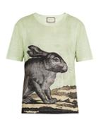Gucci Hare-print Linen T-shirt