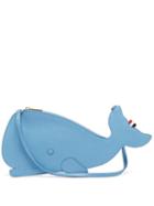 Matchesfashion.com Thom Browne - Whale Pebbled Grained Leather Clutch - Womens - Light Blue
