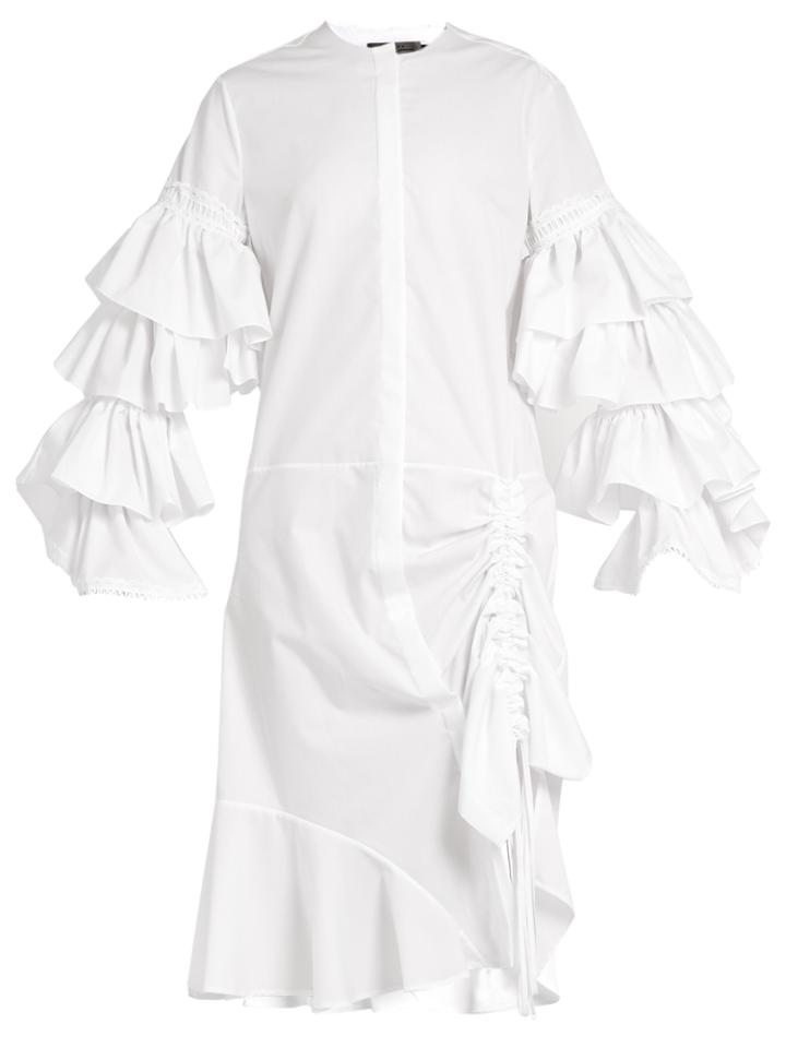 Preen By Thornton Bregazzi Ellie Ruched Cotton Dress