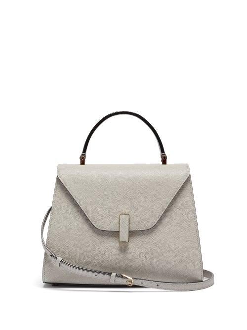 Matchesfashion.com Valextra - Iside Medium Grained-leather Bag - Womens - Grey