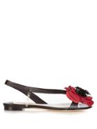 Olgana Paris Poppy Floral-detail Leather Sandals