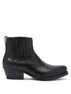 Matchesfashion.com Our Legacy - Center Cuban-heel Leather Boots - Mens - Black