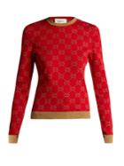 Gucci Gg Jacquard-knit Cotton-blend Sweater